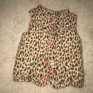 Cheetah print vest